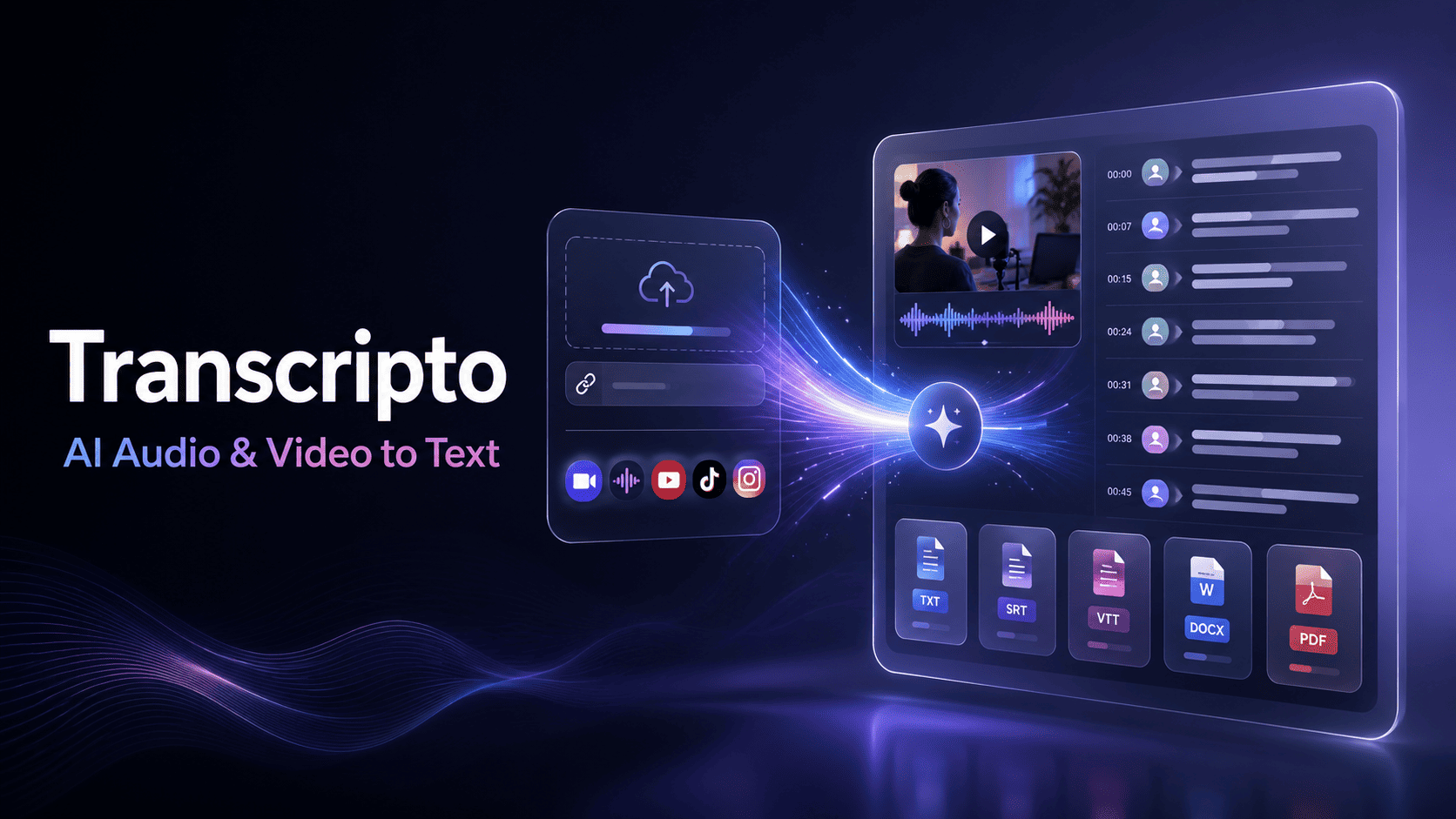 Transcript Generator: Transcribe Audio and Video to Text screenshot